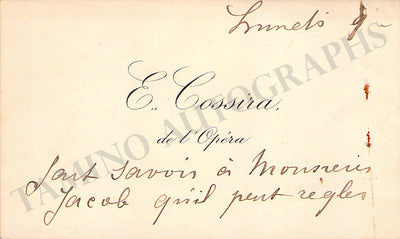 Cossira, Emile - Autograph Note Signed