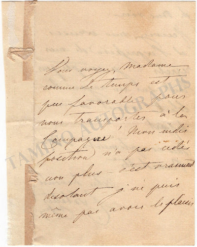 Gaveaux-Sabatier, Émilie - Autograph Letter Signed