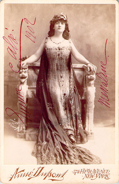 Calve, Emma - Signed Cabinet Photograph as Messaline
