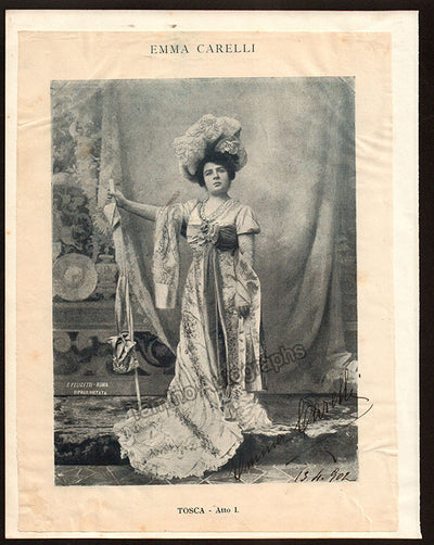 Carelli, Emma - Signed Photograph as Tosca