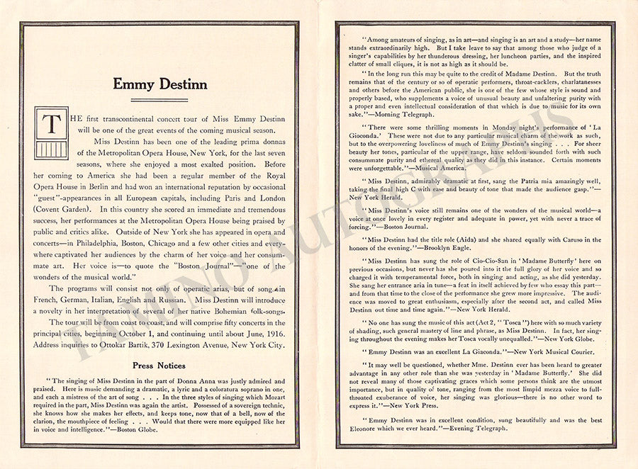 Opera Singers Lot of 15 Unsigned Programs Recital – Tamino