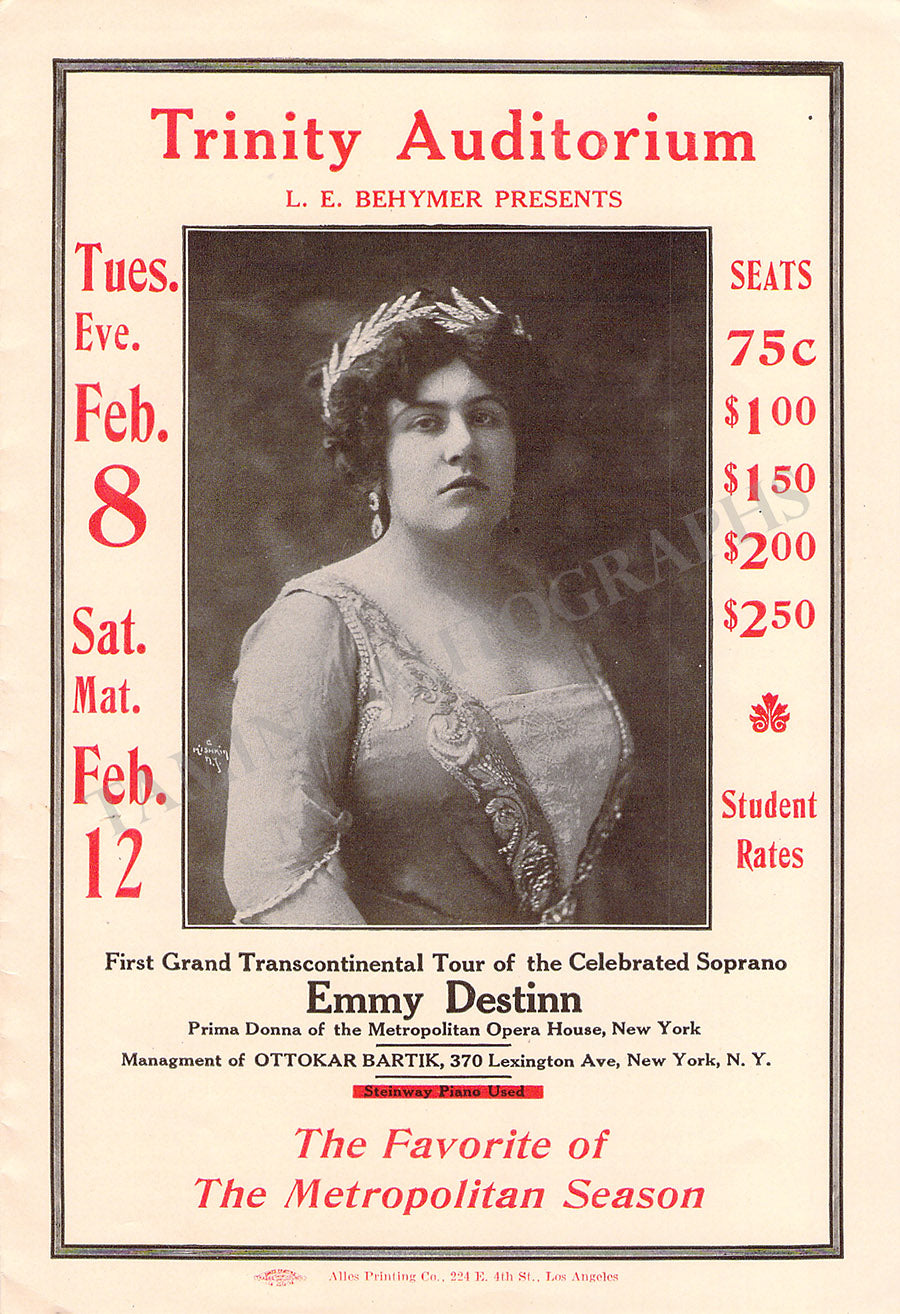 Opera Singers Lot of 15 Unsigned Programs Recital – Tamino