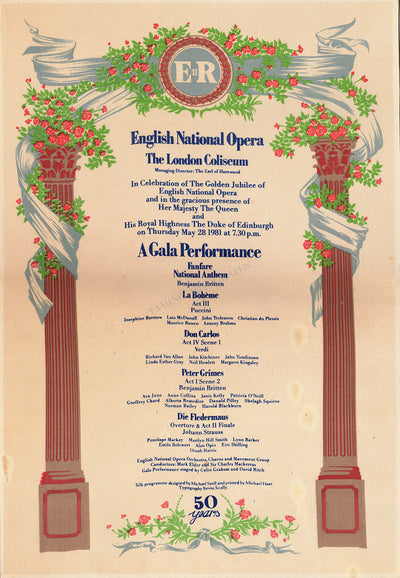 English National Opera - Silk Program Gala Performance 1981