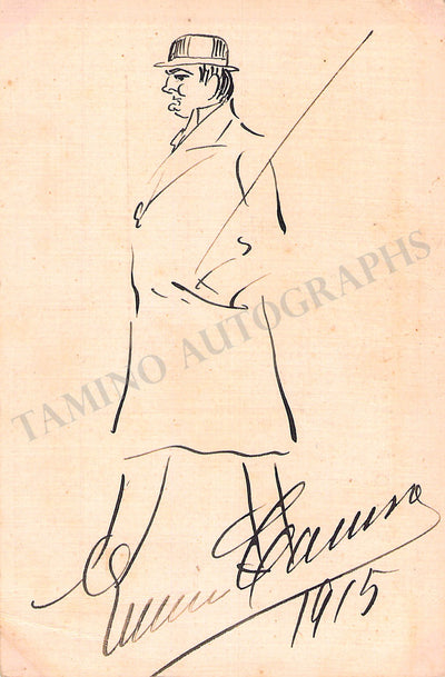 Caruso, Enrico - Signed Caricature 1915