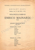 Mainardi, Enrico - Set of 6 Concert Programs Vienna 1949-1959