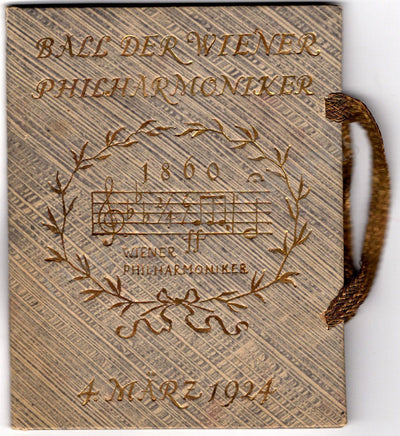 Korngold, Erich - Signed Wiener Philharmoniker Ball Program 1924