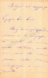 Borghi Mamo, Erminia - Autograph Letter Signed 1890