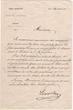 Ber, Ernest - Autograph letter Signed 1855