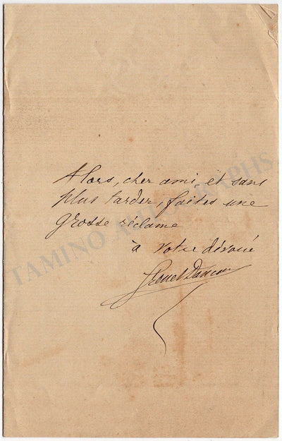 Grenet-Dancourt, Ernest - Autograph Note Signed