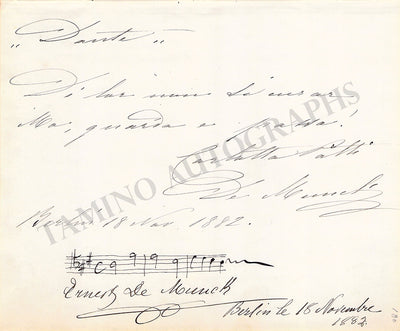 Munch, Ernst - Patti, Carlotta - Double Signed Album Page 1882