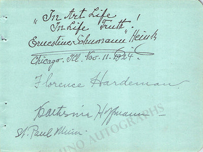 Signed Album Page (1924)