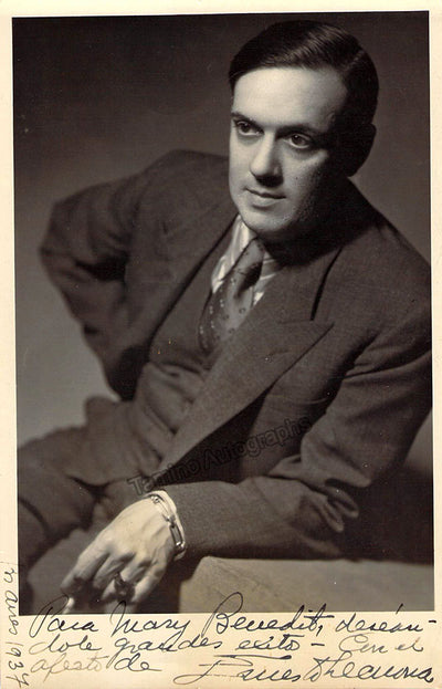 Lecuona, Ernesto - Signed Photograph + Autograph Musical Quote Signed