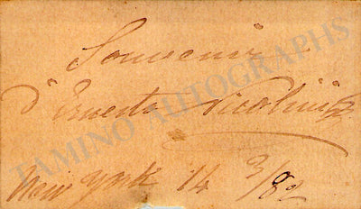 Nicolini, Ernesto - Signed Card 1882