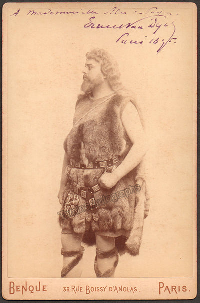Van Dyck, Ernest - Signed Cabinet Photograph 1895