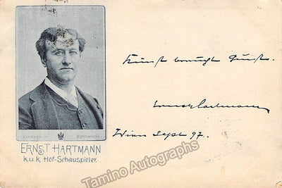 Hartmann, Ernst - Signed Photograph 1897