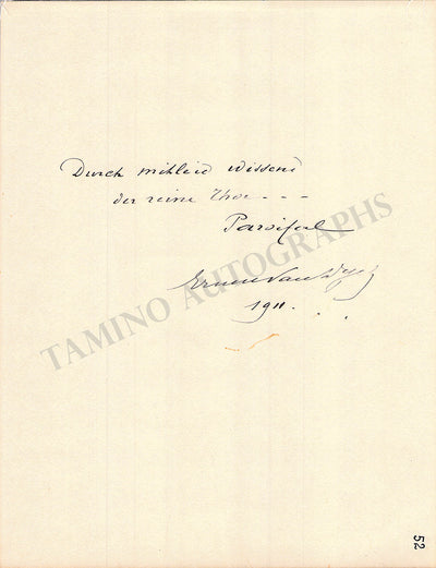 Van Dyck, Ernest - Signed Album Page