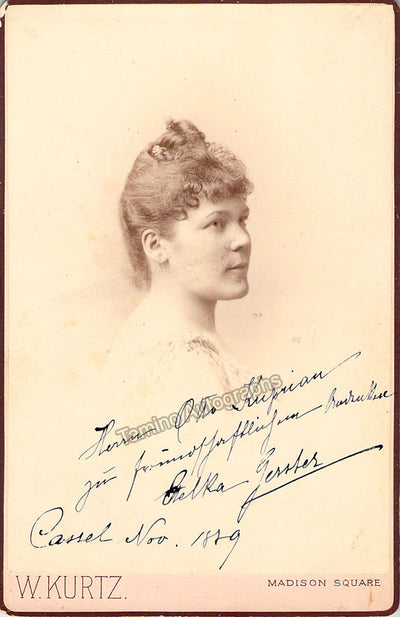 Gerster, Etelka - Signed Cabinet Photograph
