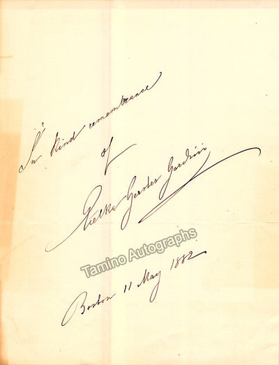 Signed Album Page (1882) & Photo