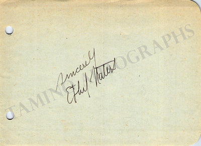 Waters, Ethel - Signed Album Page