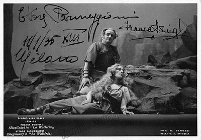 Parmeggiani, Ettore - Somigli, Franca - Double Signed Photograph in Die Walkure