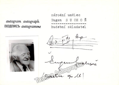 Suchon, Eugen - Autograph Music Quote Signed