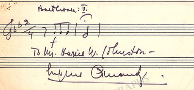 Ormandy, Eugene - Autograph Music Quote Signed