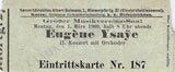 Ysaye, Eugene - Concert Program Vienna 1909