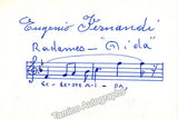 Fernandi, Eugenio - Signed Photograph + Autograph Musical Quote Signed