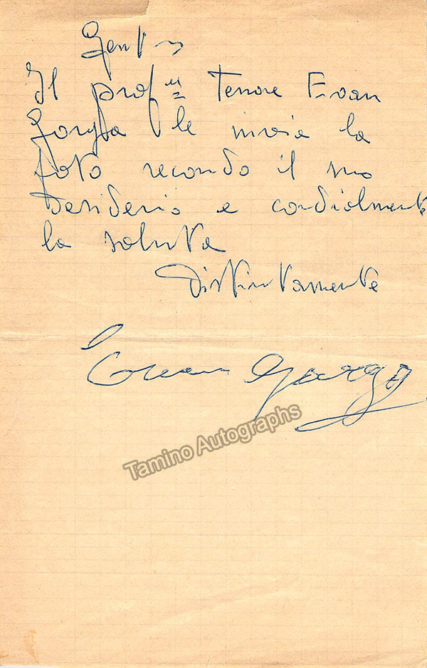 Gorga, Evan - Autograph Note Signed + Photo