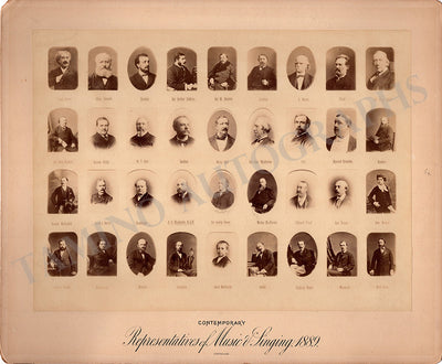 Famous Man & Women in Music - Set of 2 Unsigned Cabinet Photos (1889)