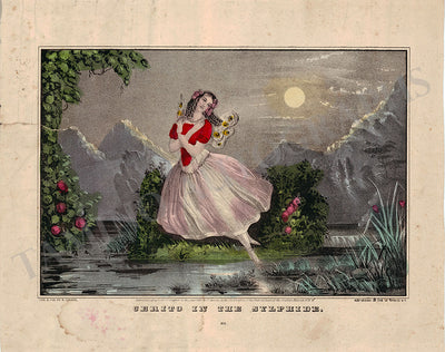 Cerrito, Fanny - Vintage Lithograph in "La Sylphide"