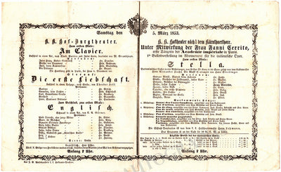 Cerrito, Fanny - Program "Stella" 1853