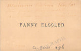 Elssler, Fanny - Personal Visiting Card