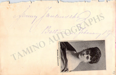 Janauschek, Fanny - Signed Album Page