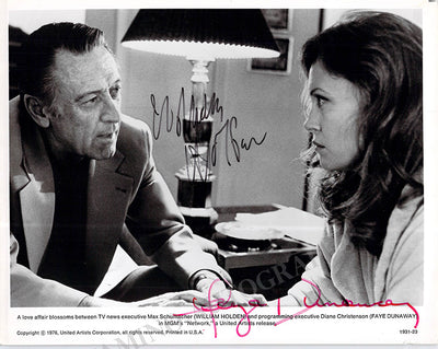 Dunaway, Faye - Holden, William - Signed Photograph in "Network"