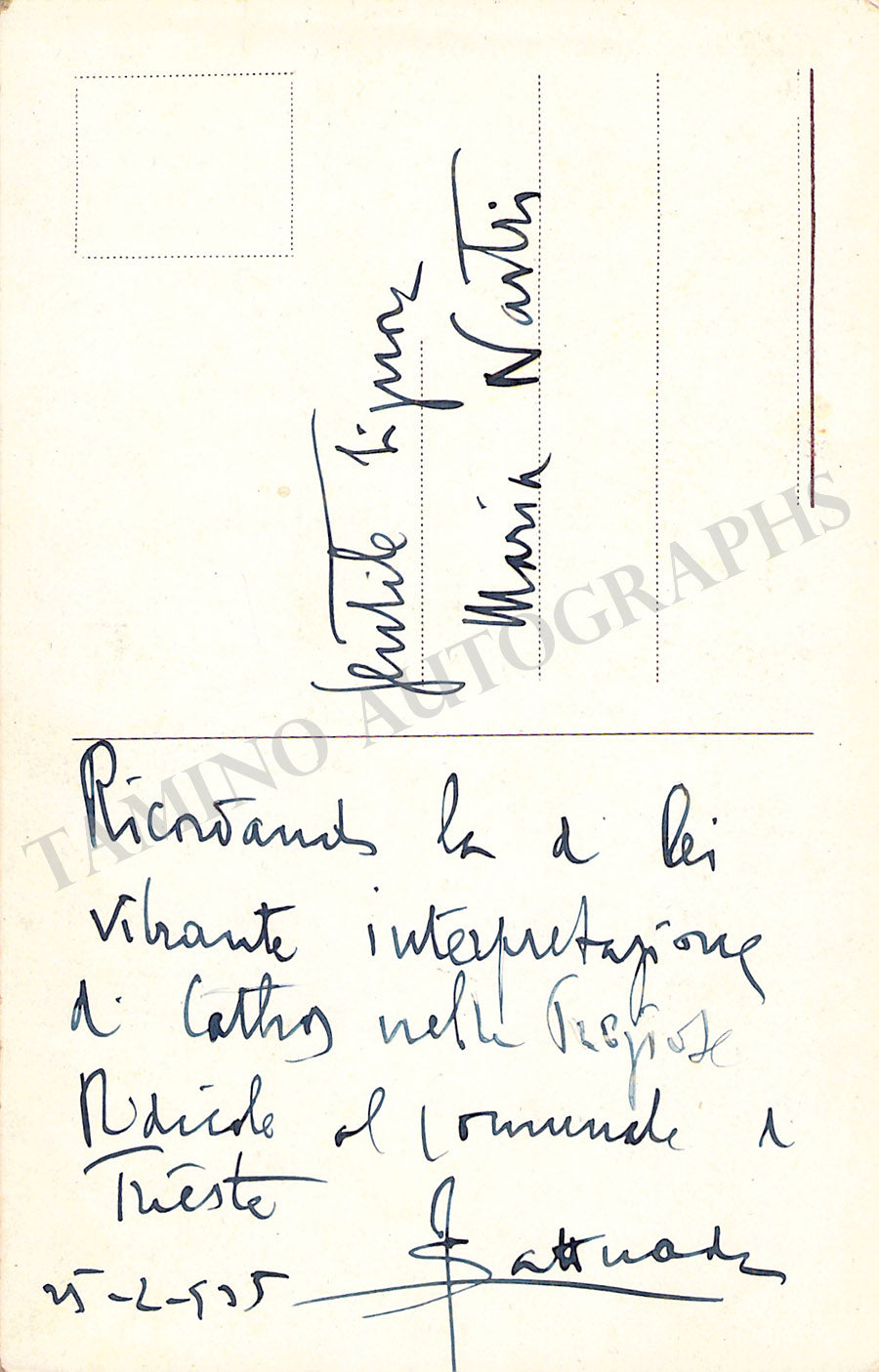 Felice Lattuada Autograph Photograph 1935 Tamino