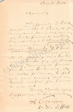 Le Couppey, Felix - Set of 4 Autograph Letters Signed