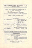 Weingartner, Felix - Set of 5 Concert Programs Vienna 1912-1926