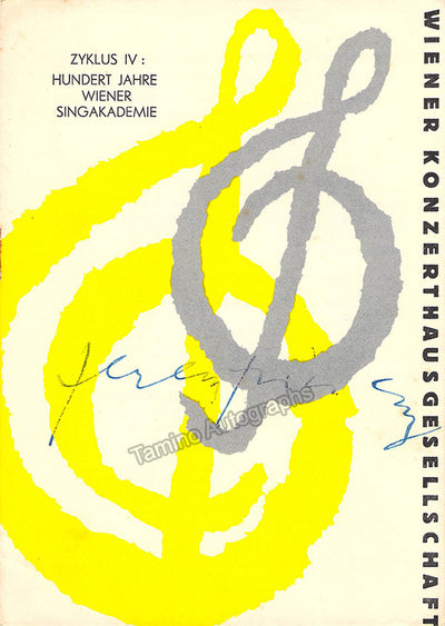 Fricsay, Ferenc - Signed Program Vienna 1958