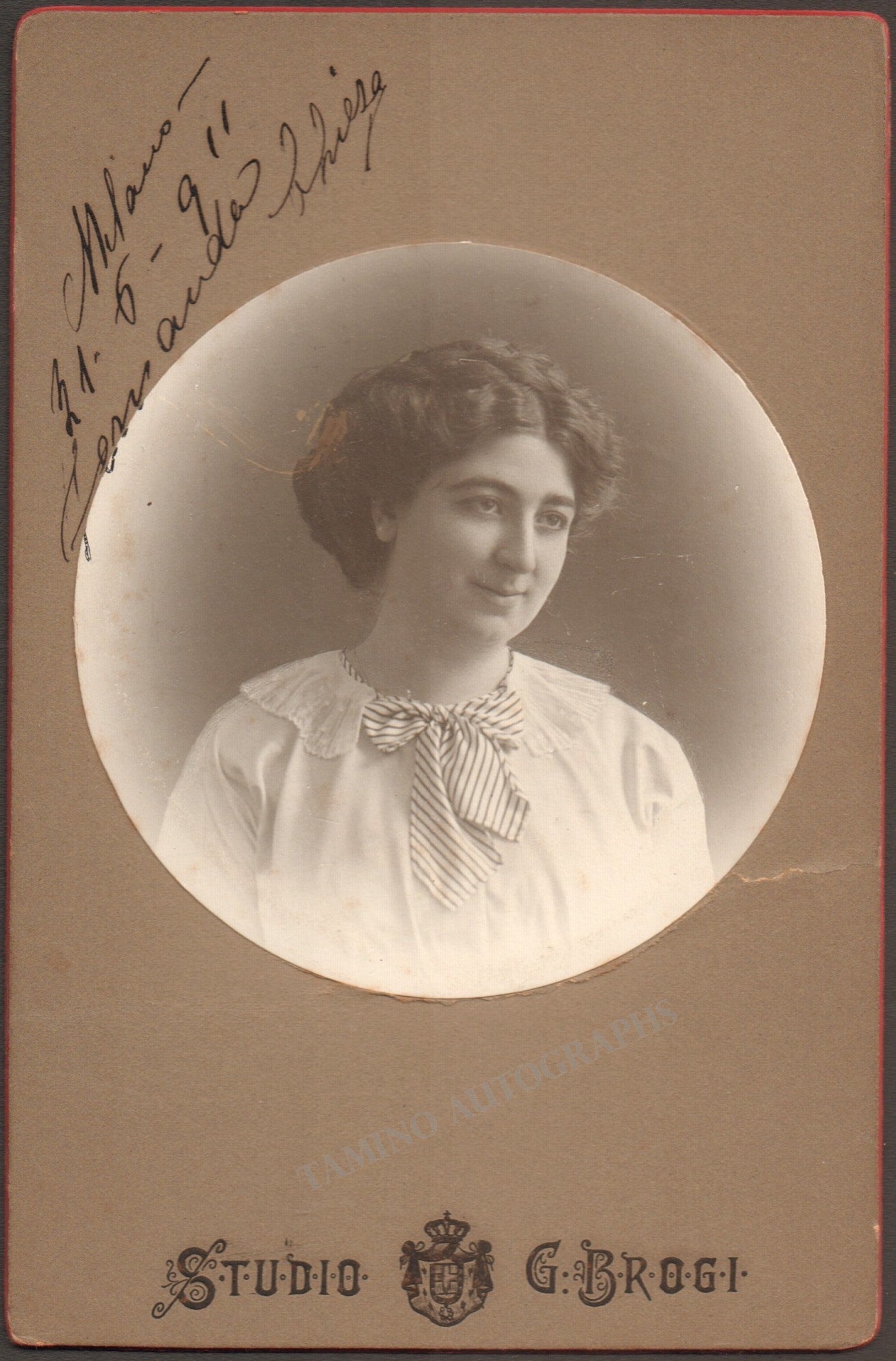 Chiesa, Fernanda - Signed Cabinet Photograph 1911