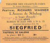 Theatre Des Champs Elysees - Richard Wagner Festival 1929 Program
