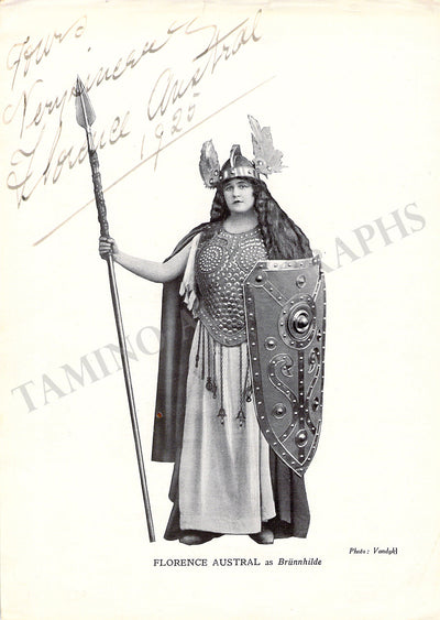 Austral, Florence - Signed Photograph 1925