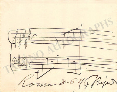 Bajardi, Francesco - Autograph Music Quote Signed 1927