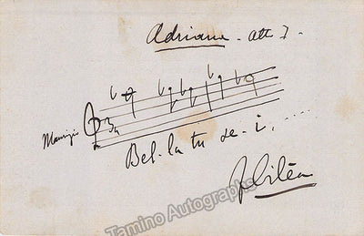 Cilea, Francesco - Autograph Music Quote Signed