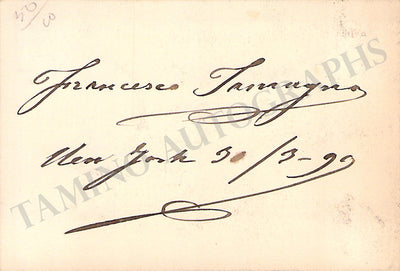 Tamagno, Francesco - Signed Card 1899