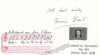 Burt, Francis - Autograph Music Quote Signed