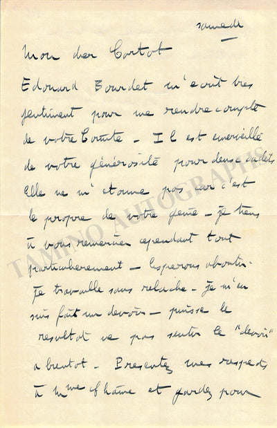 Poulenc, Francis - Autograph Letter Signed
