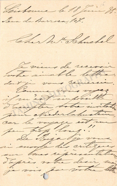 D'Andrade, Francesco - Autograph Letter Signed