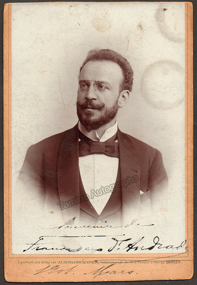 D'Andrade, Francesco - Signed Cabinet Photo 1901