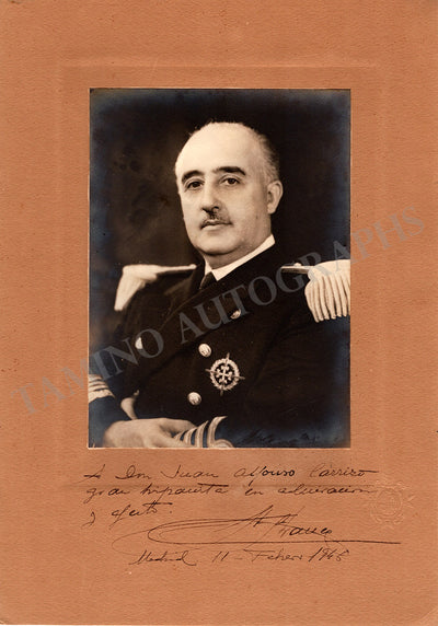 Franco, Francisco - Large Signed Photograph 1946